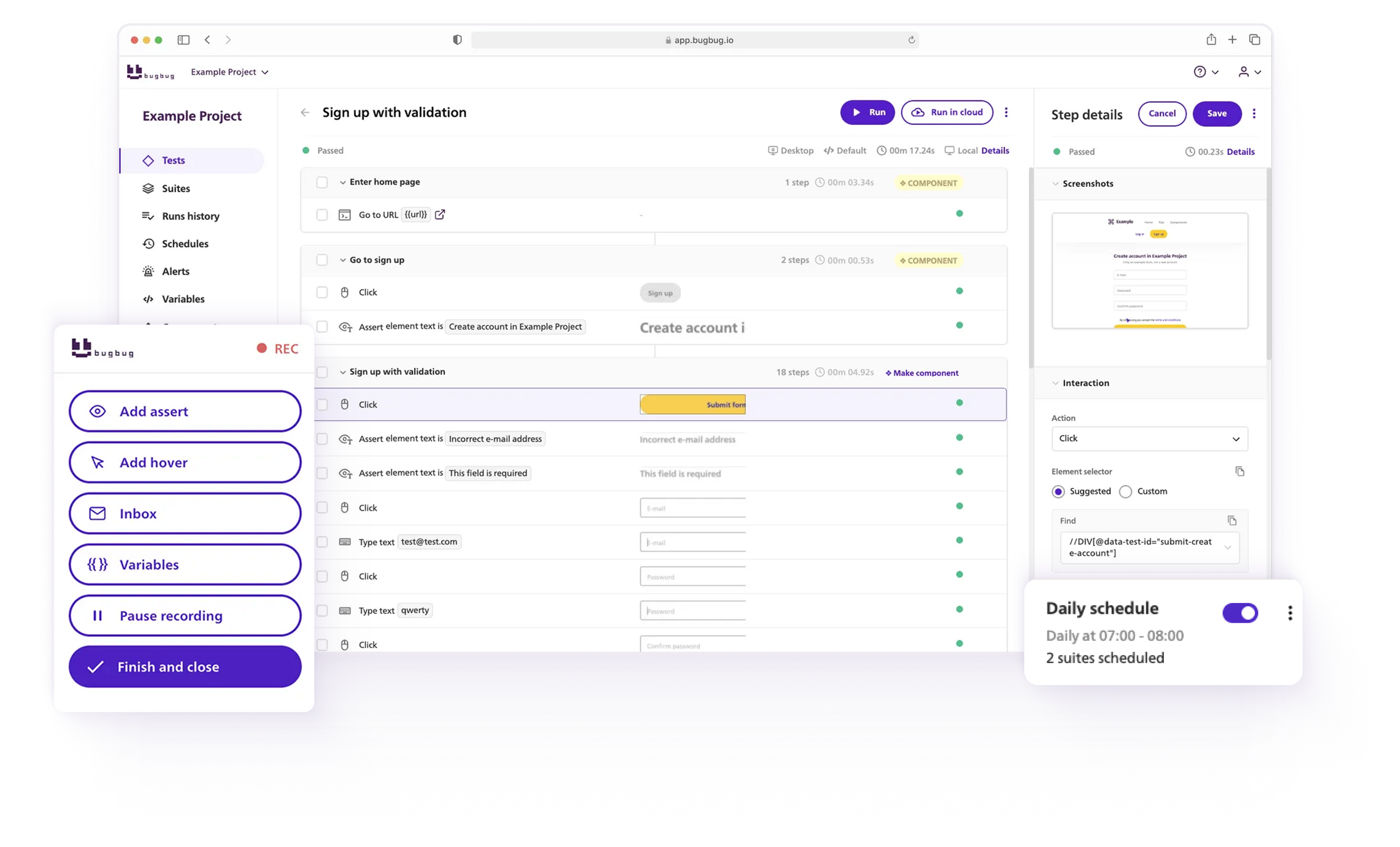 BugBug App Screenshot